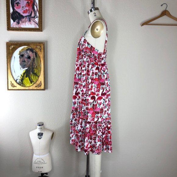 Nieves Lavi Nordic Pattern Peasant Swing Dress - Picture 3 of 6